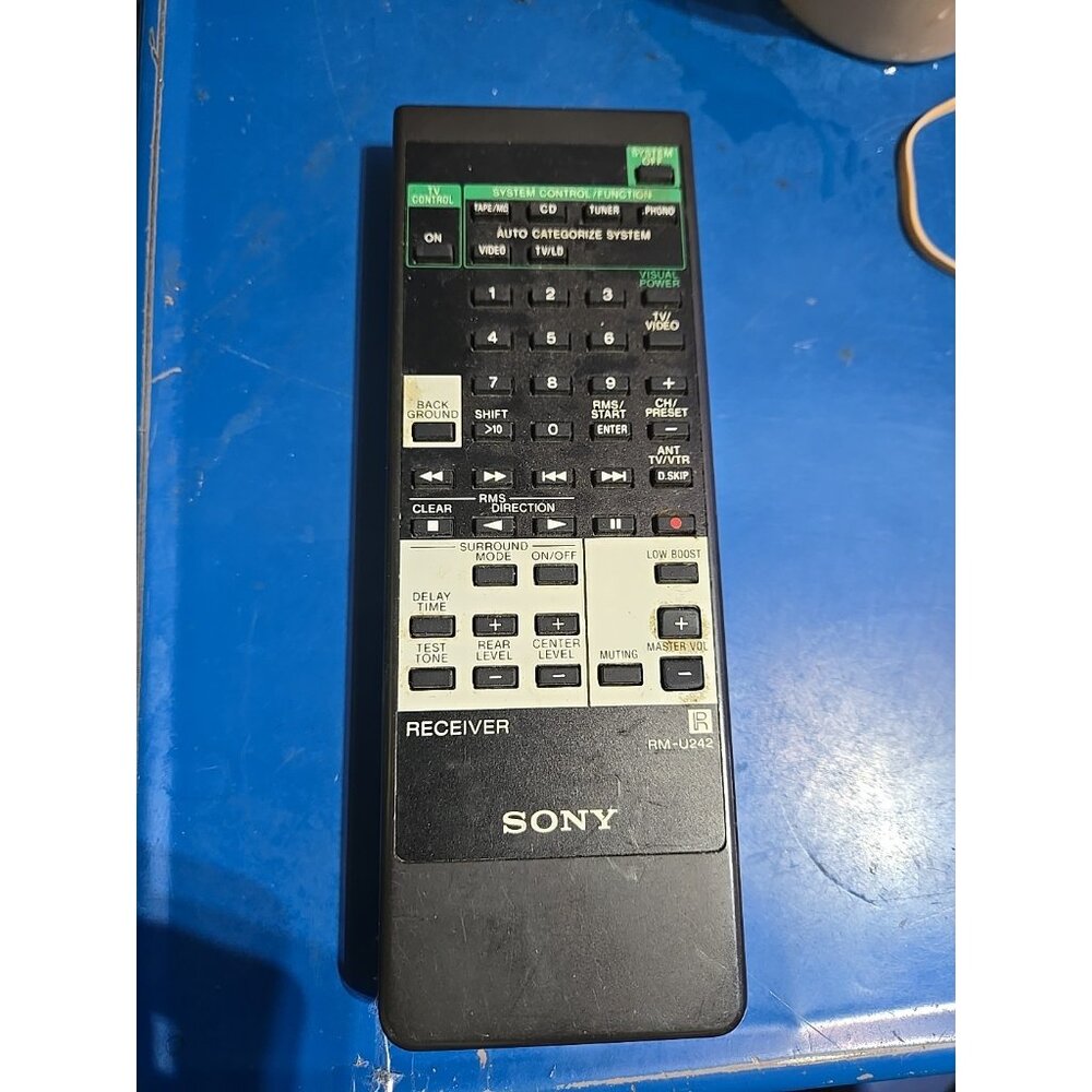 SONY RM-U242 Remote Control OEM Original TESTED  for STR-D65 STR-DE415 STR-D515